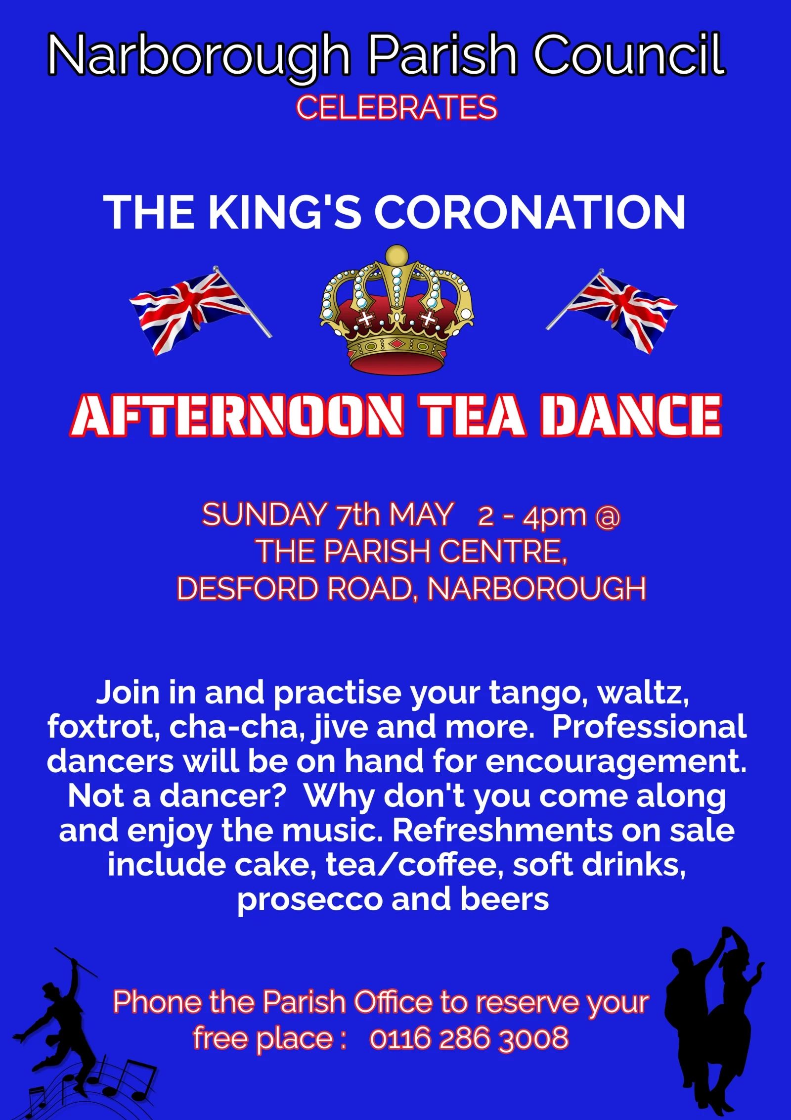 Coronation Tea Dance at Narborough Parish Centre 7th May 2023